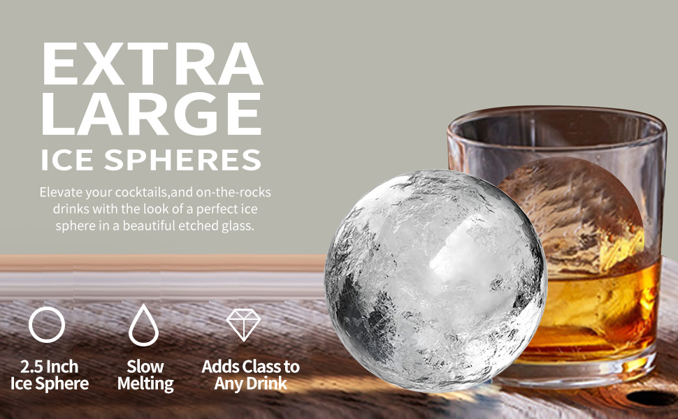 Ice Ball Maker(4Pack) Ice Molds For Whiskey，Silicone