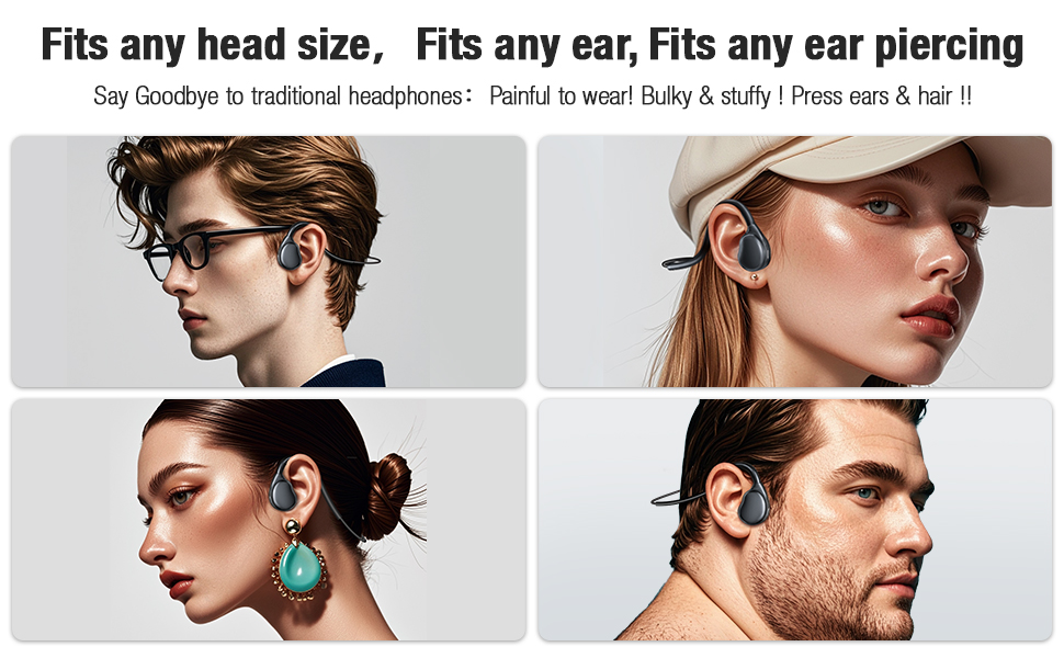 Open Ear Headphones Wired for Samsung S24 Ultra S23 Fe S22+ A35