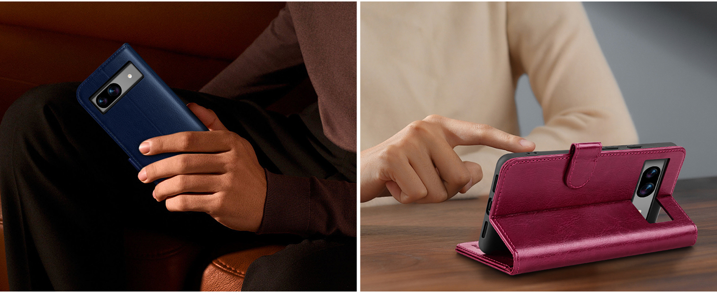 OCASE Google Pixel 8A Case PU Leather Mobile Phone Case Leather Flip