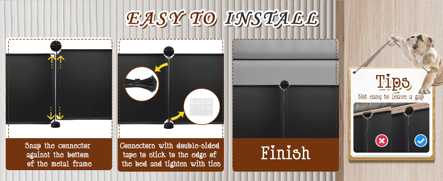 Under Couch Bed Blocker for Pets,7pcs Toy Blockers for