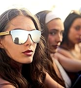 FAA'N Sunglasses Womens Sunglasses Men Wood Sunglasses for Men Rimless Sunglasses for Women Squar...