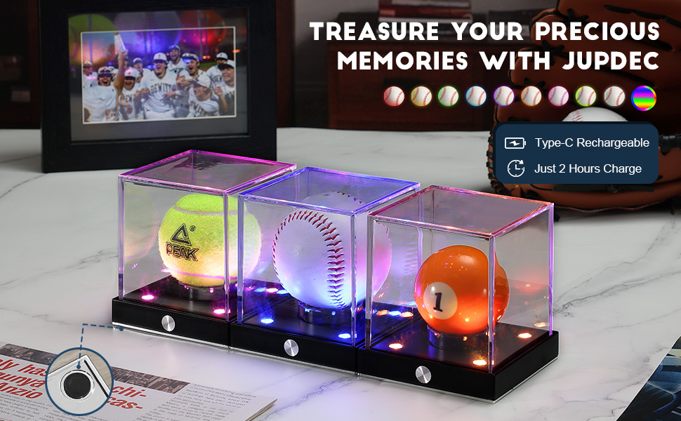baseball display case light up