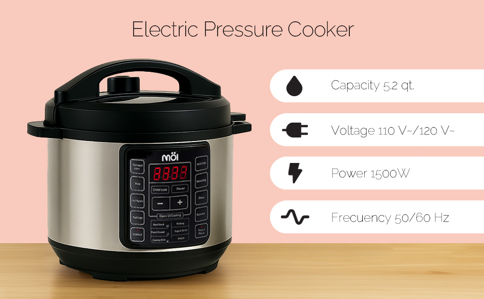 Pressure cooker characteristics