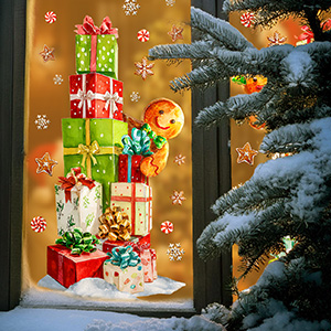 Large Christmas window clings