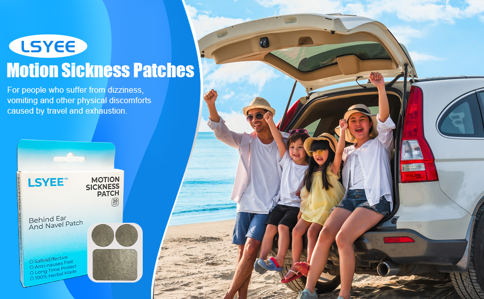 LSYEE 60 Counts Motion Sickness Patches, Nausea Patches for