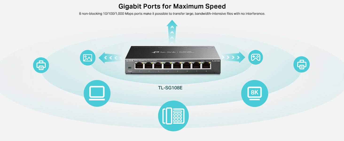 TL-SG108E 8-Port Gigabit Easy Smart Switch