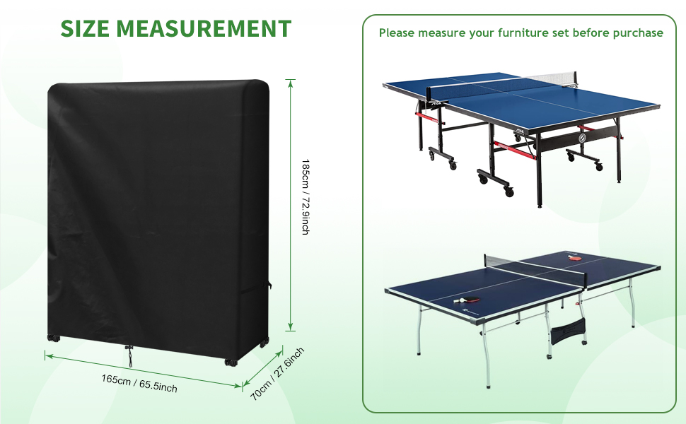 Landrip Table Tennis Table Covers, Outdoor Ping Pong Table Covers, 420D