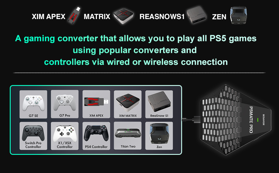 Besavior P5Mate Pro アダプター Amazon.com: Mcbazel Besavior P5 Mate Pro USB Adapter for PS5/PS5