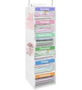 punemi 6-Shelf Hanging Closet Organizer, Closet Hanging Organizer with Drawers, Foldable Hanging ...