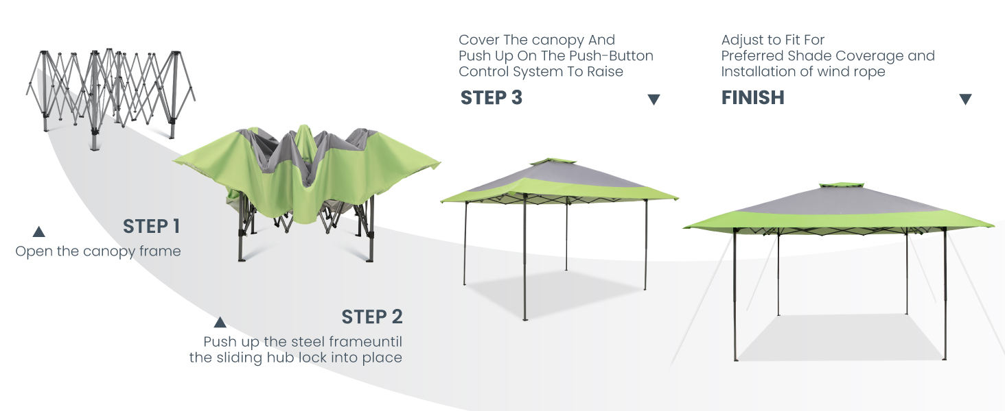 PHI VILLA PopUp Canopy Tent 13x13 Instant Shelter Outdoor