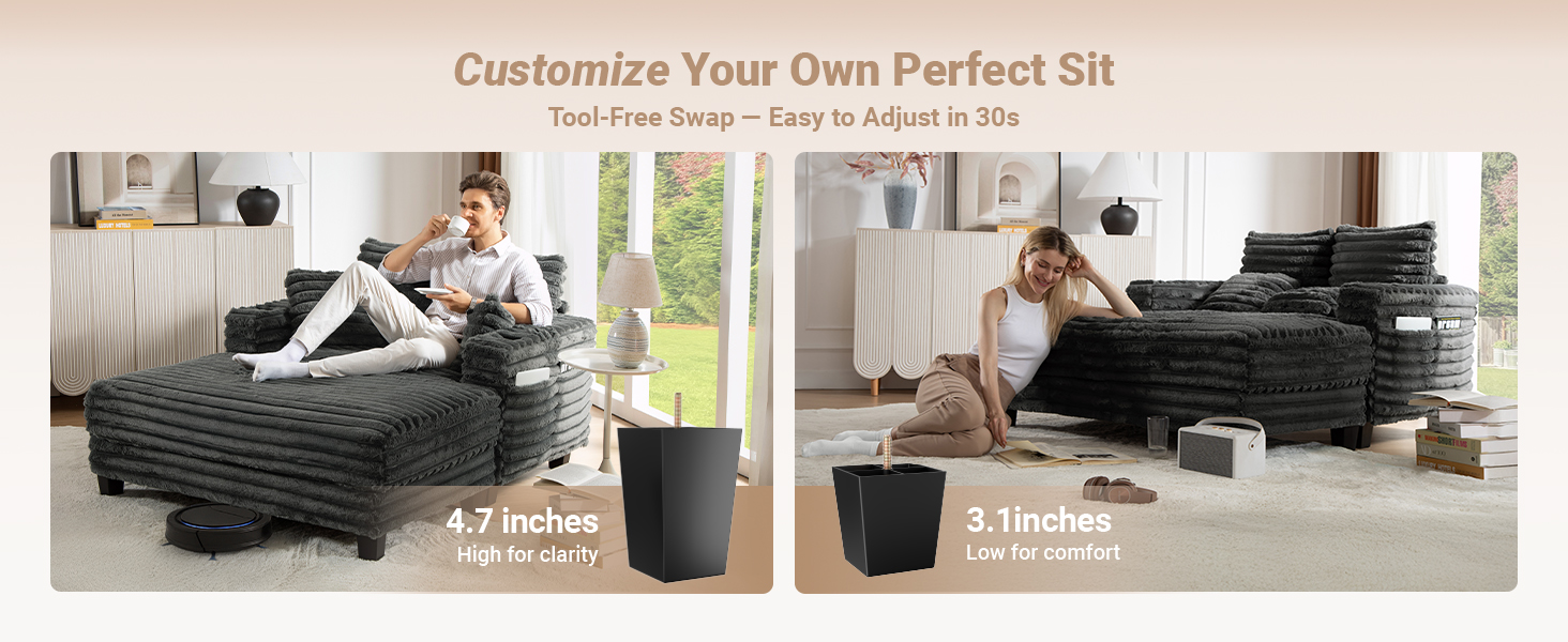 单人躺椅粗灯芯绒2