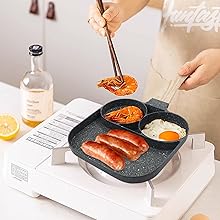 3 Section Non Stick Frying Pan