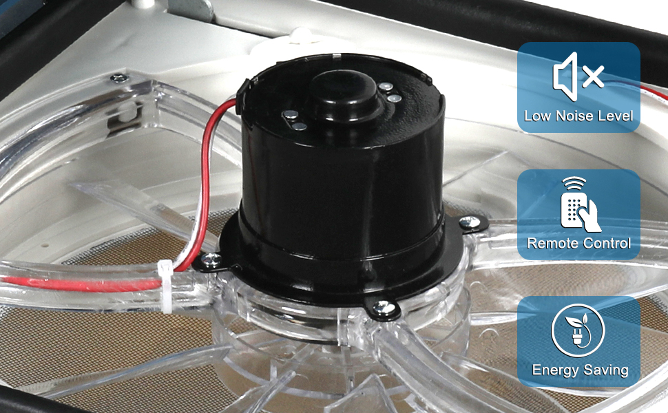 OUTPRIZE RV Roof Vent Fan, 12V Remote Control 14" Quiet