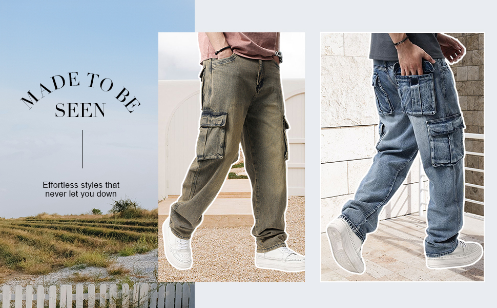 Amazon.com: XYGJZ Mens Hip Hop Baggy Jeans Relaxed Fit