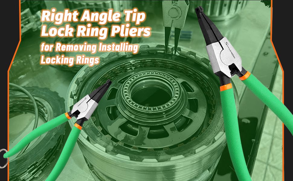 SPEEDWOX Special Angle Tip Lock Ring Pliers 8Inch Retaining Rings