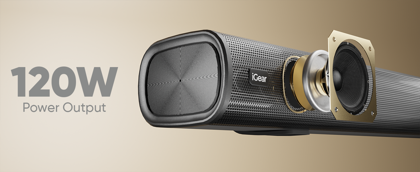 Igear Amplify 120W Soundbar With Subwoofer - Bluetooth V5.3, Signature Sound, Hifi Bass, Smart Control Panel, Remote Control 2 igear amplify