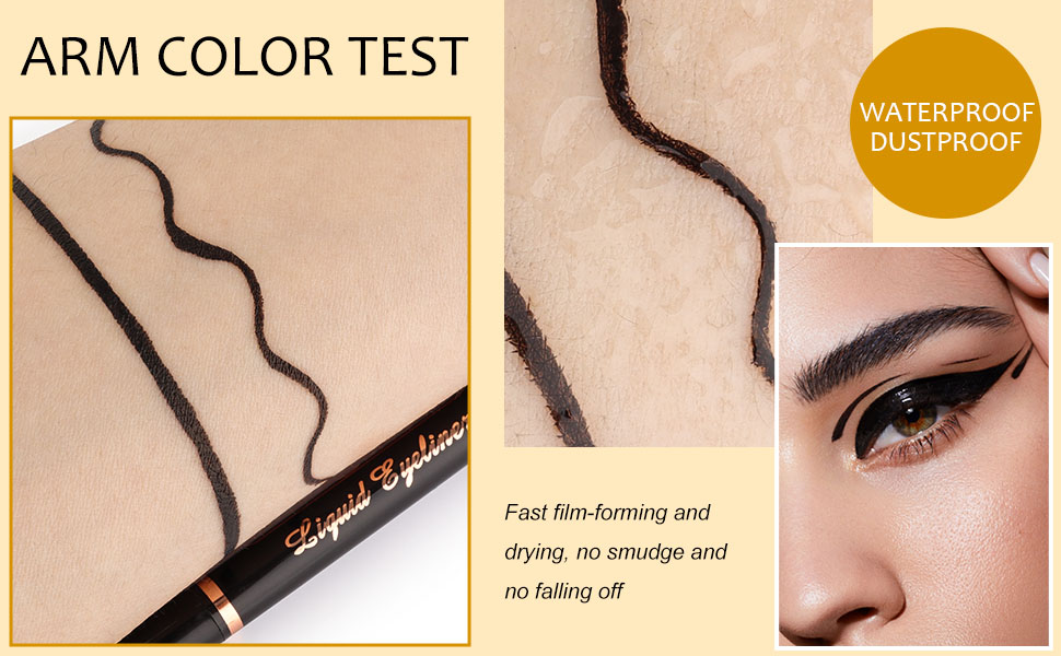 6 Pcs Eyeliner, Black Blue Violet Nordic Purple White Red Brown Liquid Wing Stamp Eye Pencil Makeup Color for Woman 8 Eyeliner, Black Blue Violet Nordic Purple White Red Brown Liquid Wing Stamp Eye Pencil Makeup Color