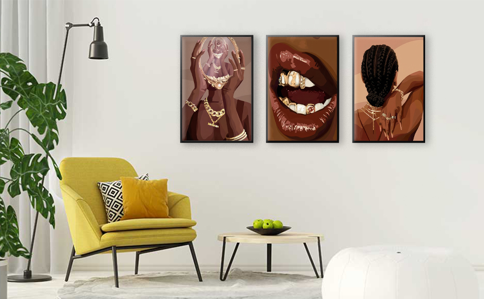black girl paoster wall art