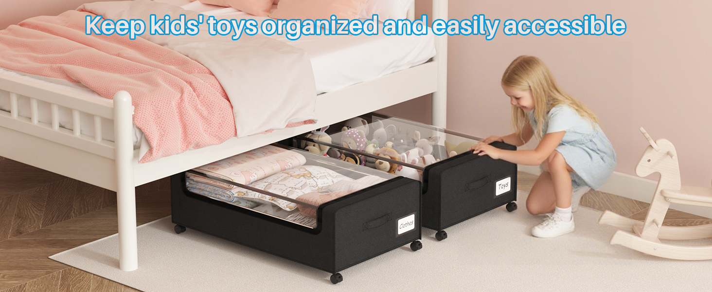 rolling under bed storage