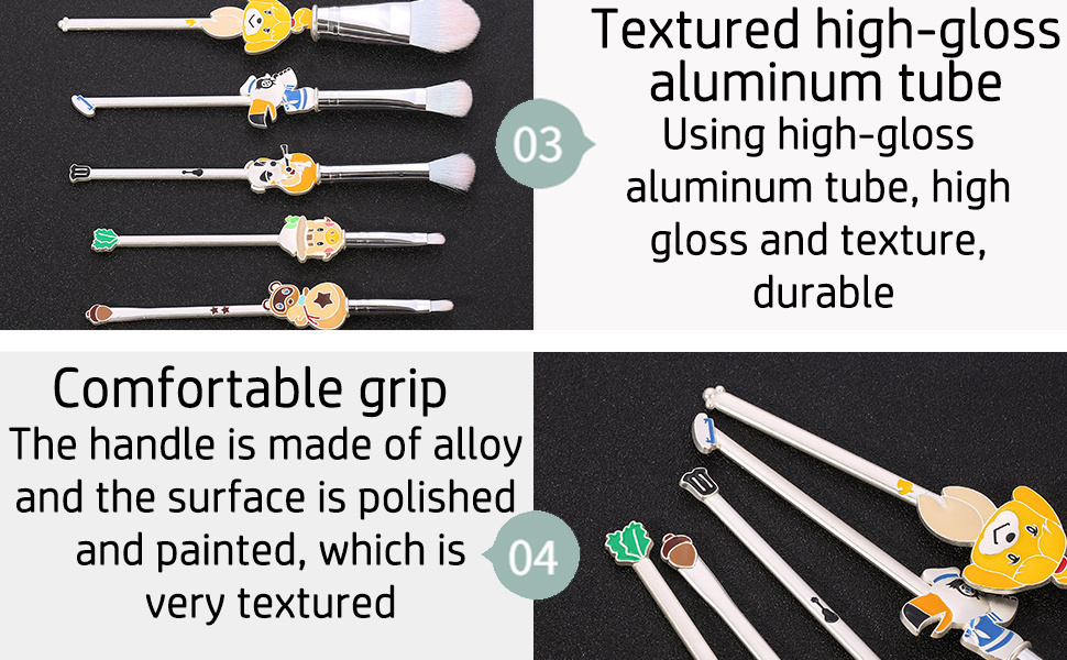 Animal Crossing New Horizons makeup brushes set