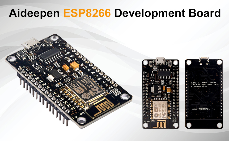 Amazon.com: 6-Pack ESP8266 V3 ESP-12E,Aideepen 30PIN NodeMCU ESP8266 V3 ...