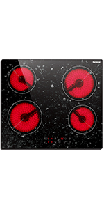 4 burners electric cooktop