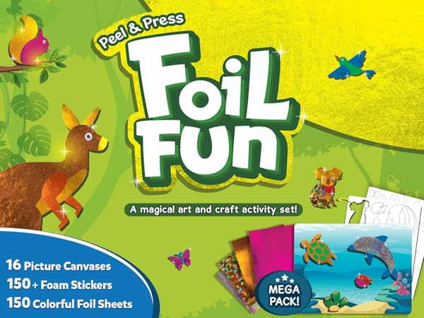 Amazon.com: Skillmatics Foil Fun - Animals Mega Pack, No