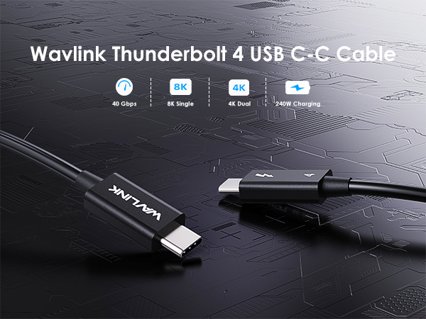 Amazon.com: WAVLINK Thunderbolt 4 Cable 40Gbps Data Transfer