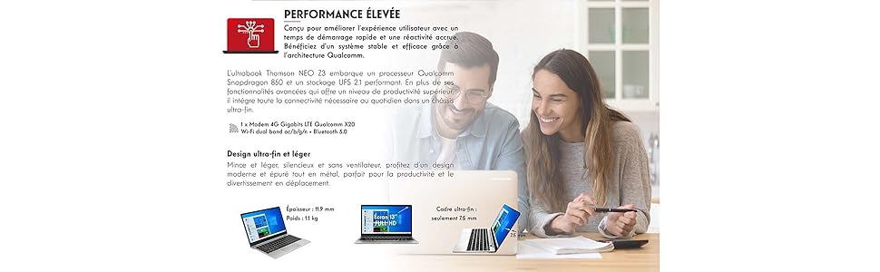 ordinateur;portable ;PC;Thomson;accessible;qualcomm;windows;pascher;stockage;performant