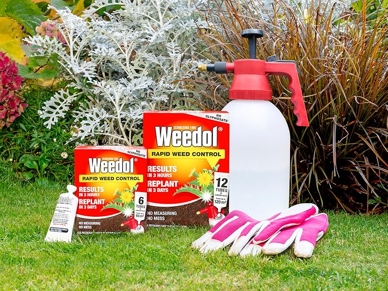 Weedol Rapid Weed Control Concentrate Tubes in use