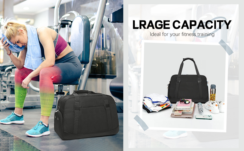 Sports Gym Bag for Women, Sport Duffle Workout Bags with