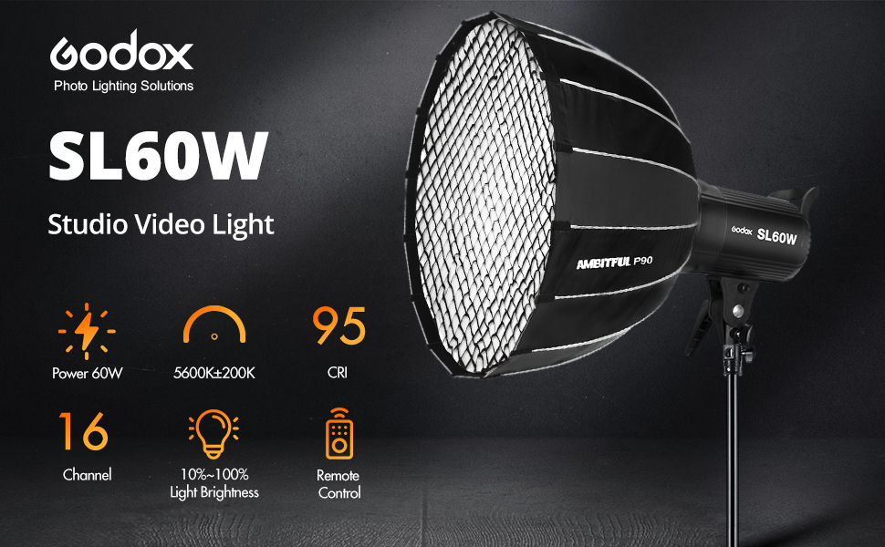Amazon.com : Godox SL-60W CRI 95+ LED Video Light SL60W