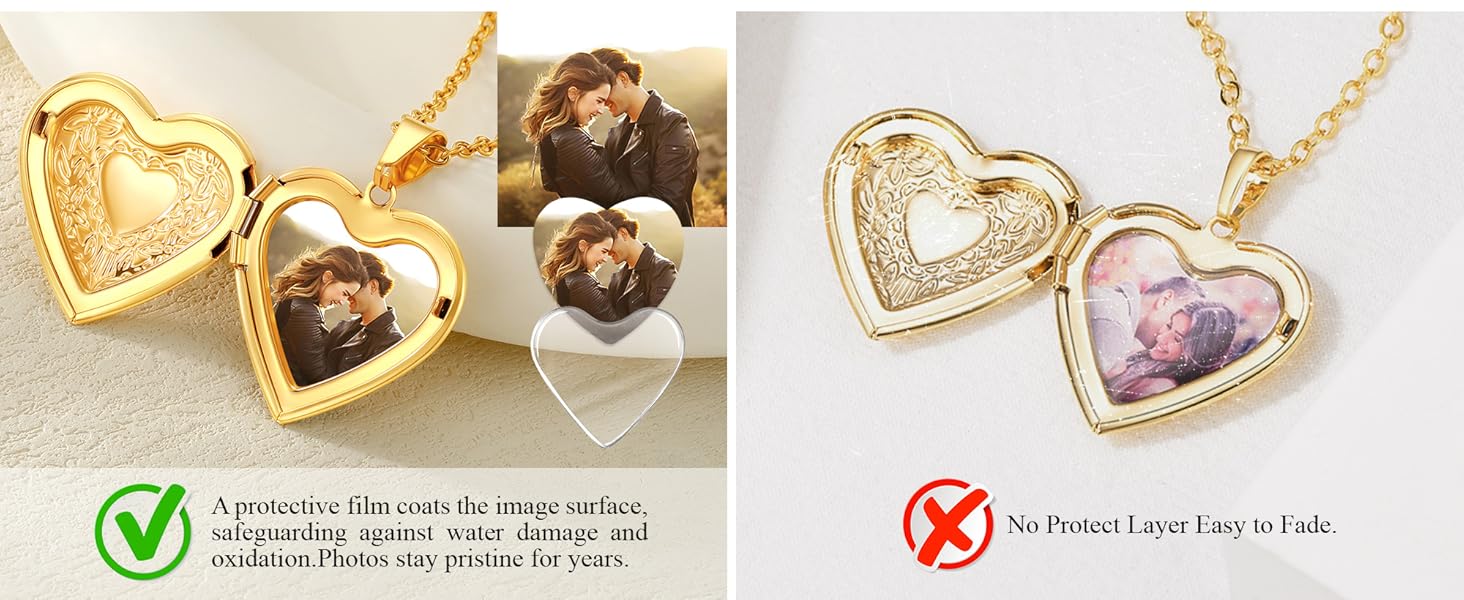 rose locket necklace, gold heart locket