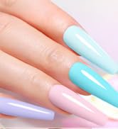 Shining She UV Nagellack Pastell,6 Farben Bright Summer Milchweiß Hellblau Zart Grün Hellrosa Hel...