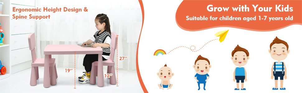 Kids Table and Chairs Set