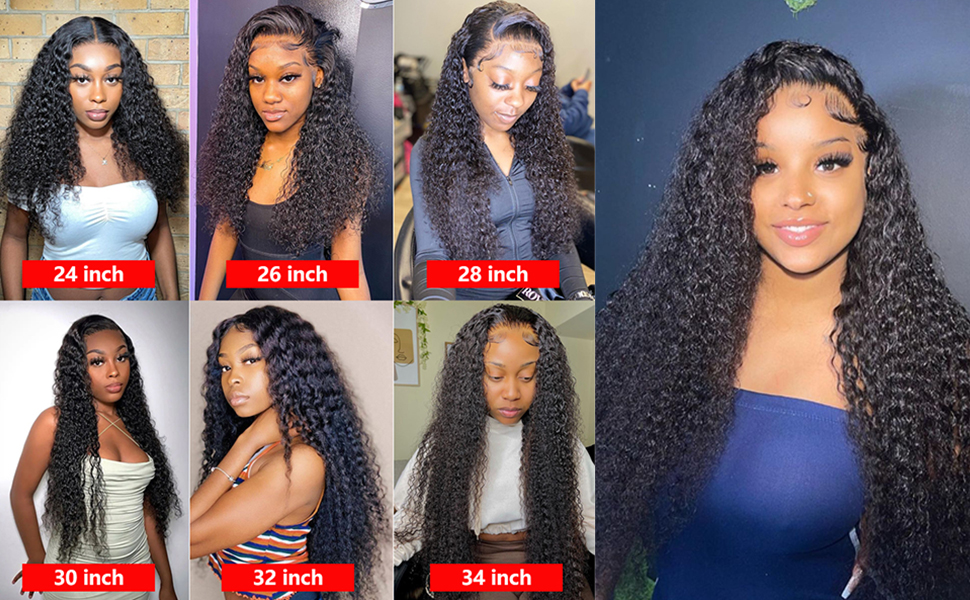 10A Deep Wave Lace Front Wigs Human Hair 13x4 Curly Lace