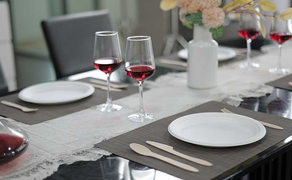 HOMURG Disposable Wooden Forks and Spoons Set for 100 Guests