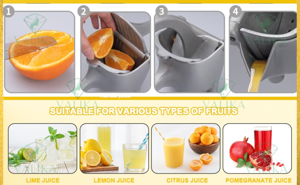 Buy Valika Premium hand press juicer Machine for Fruits Efficient