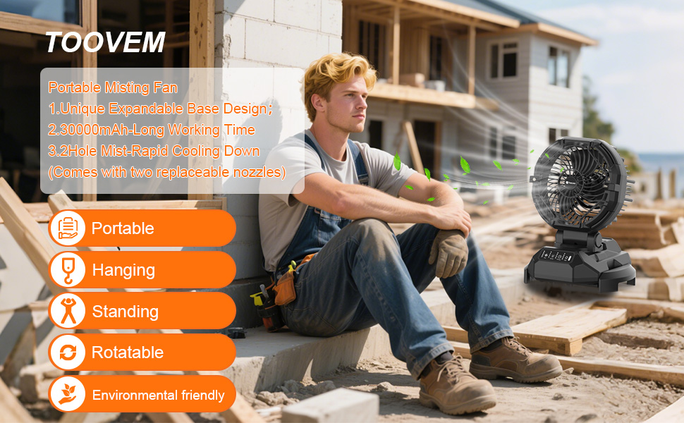 portable misting fan