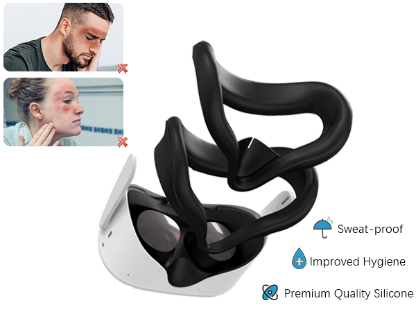  QUEST 2 64GB + VRCOVER フェイスカバー ZyberVR Quest 2 Silicone Face Cover