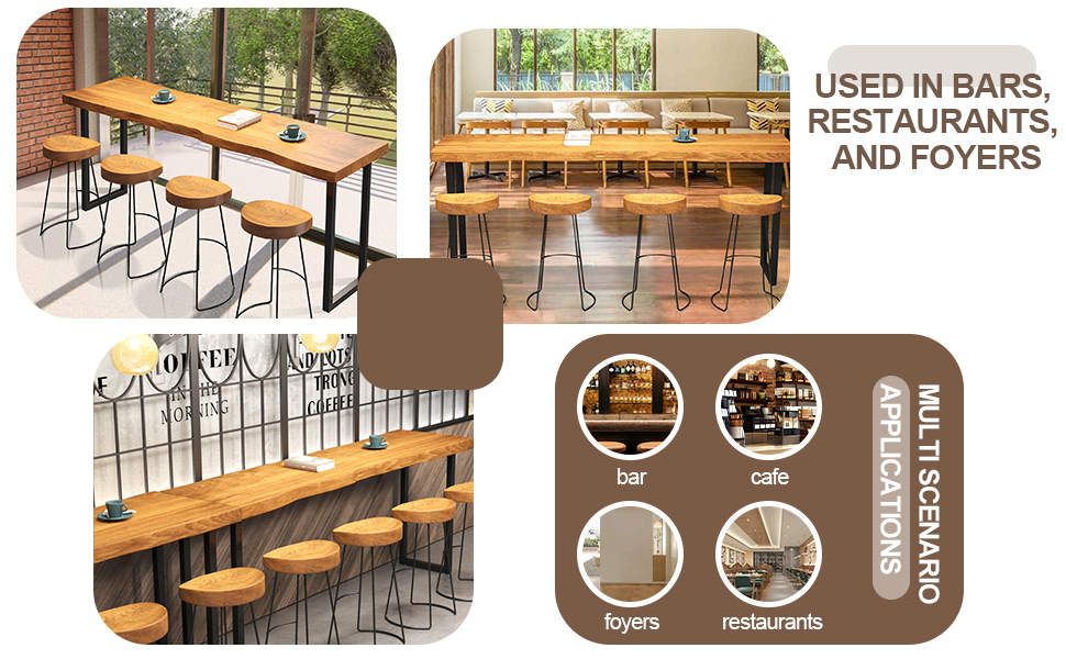 IEDZBEQ Bar Height Table 47.24in Bar Table Rectangle Pub
