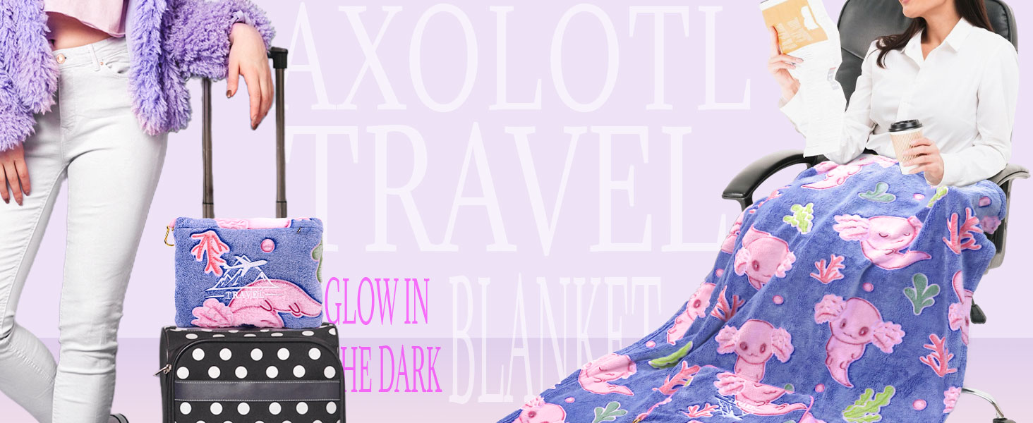 axolotl travel blanket