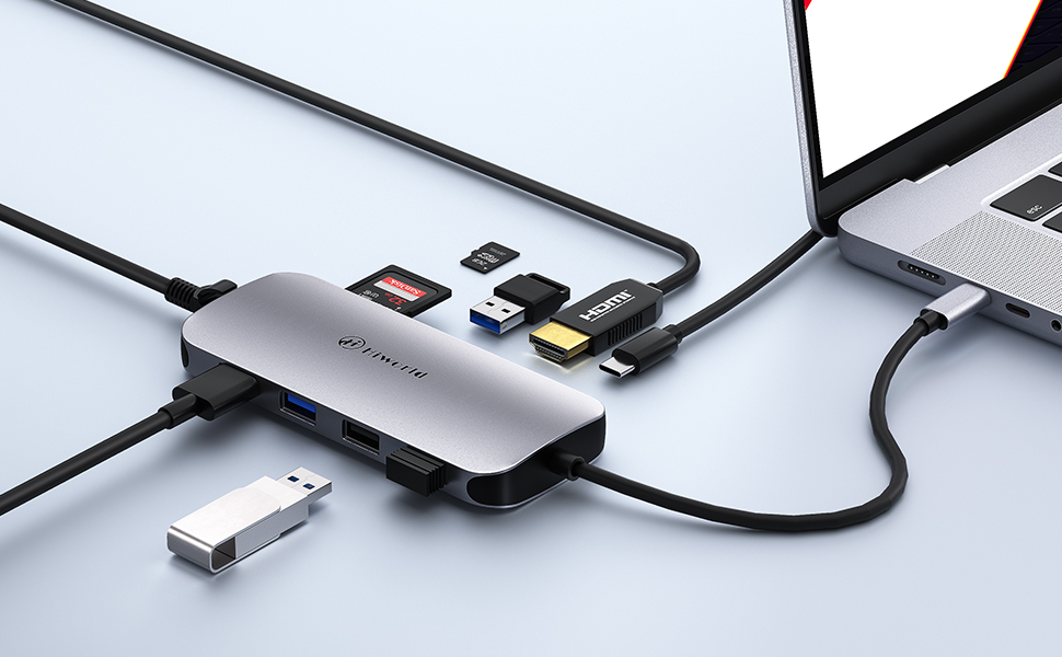 USB C ハブ 10-in-1 トリプルディスプレイ ドッキングステーション Amazon | USB C ハブ 10-in-1 ドッキングステーション トリプル