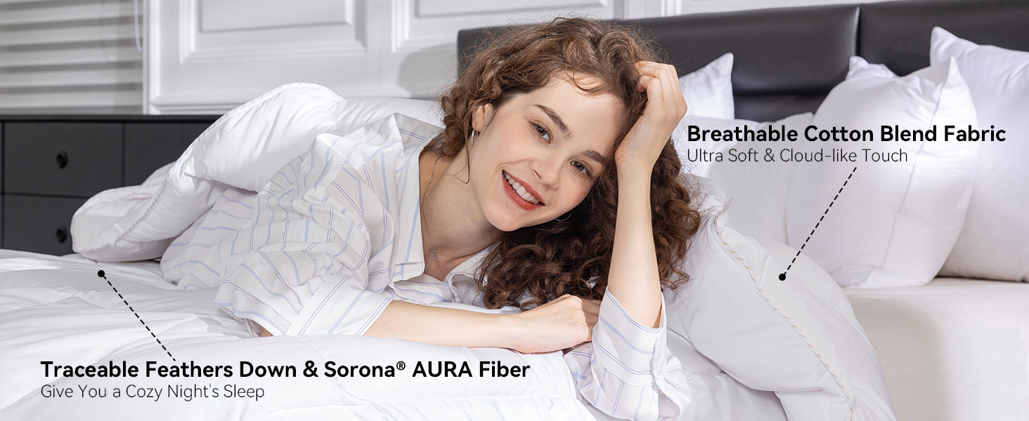 Luxury Goose Feather Down Comforter for Oversized King Size, Ultra-Soft All Season Duvet Insert with Sorona Fill (White, 3a1e3252 1600 422c B5a3 Ca98a91a15f5. CR0,0,1464,600 PT0 SX1464 V1
