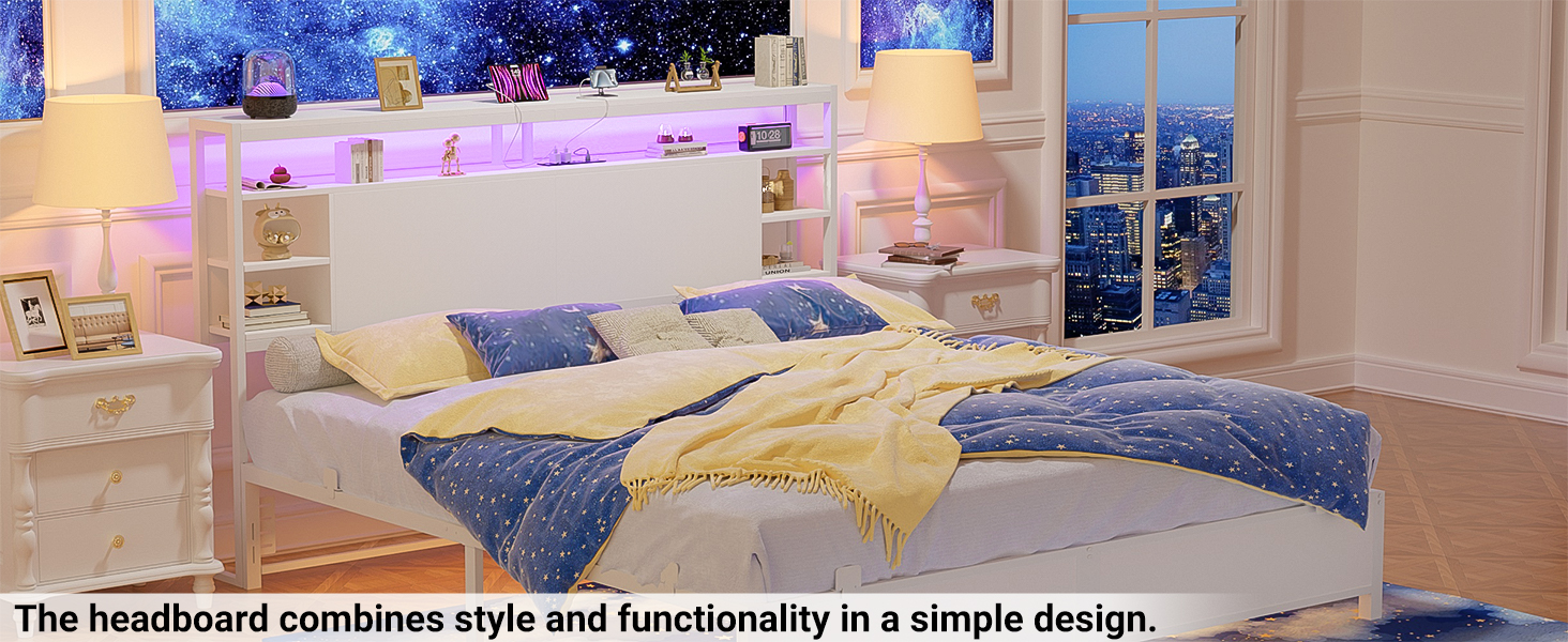 Unikito Queen Size Headboard with Storage, Headboards with