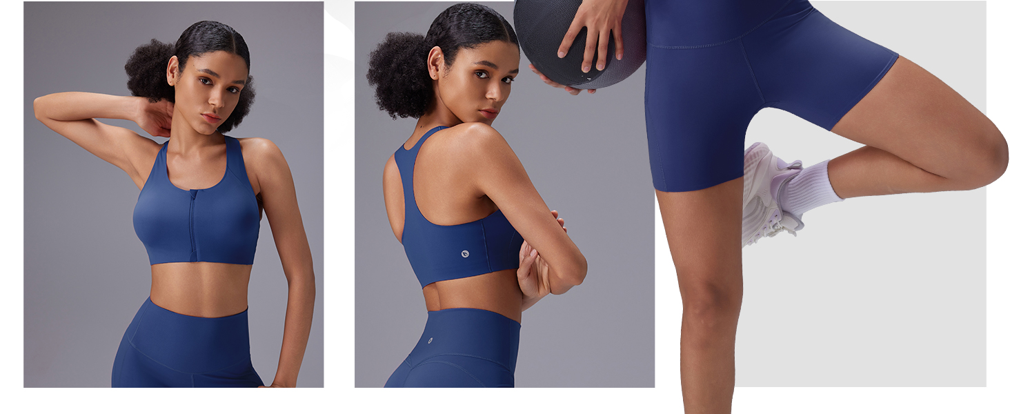 baleaf zip front sports bras