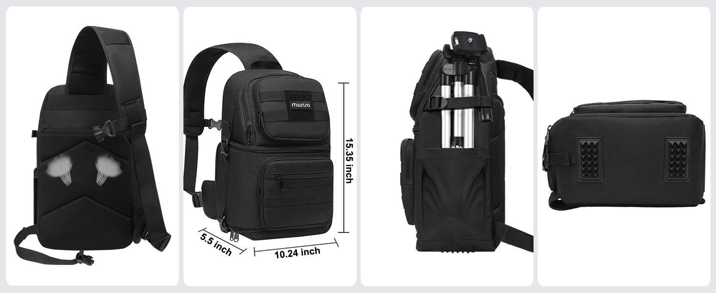 MOSISO Camera Sling Bag, DSLR/SLR/Mirrorless Tactical