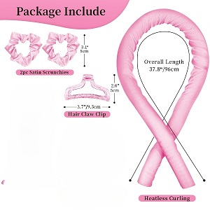 Heatless Hair Curler and Curling Scrunchie Set