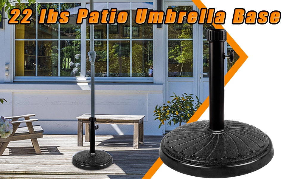 Blissun 22 lbs Patio Umbrella Base, Concrete Umbrella Base