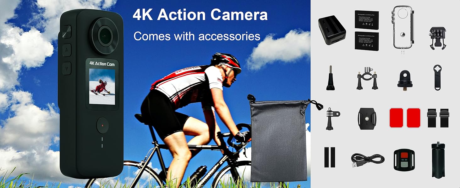 4k action camera bike cycling camera sport camera